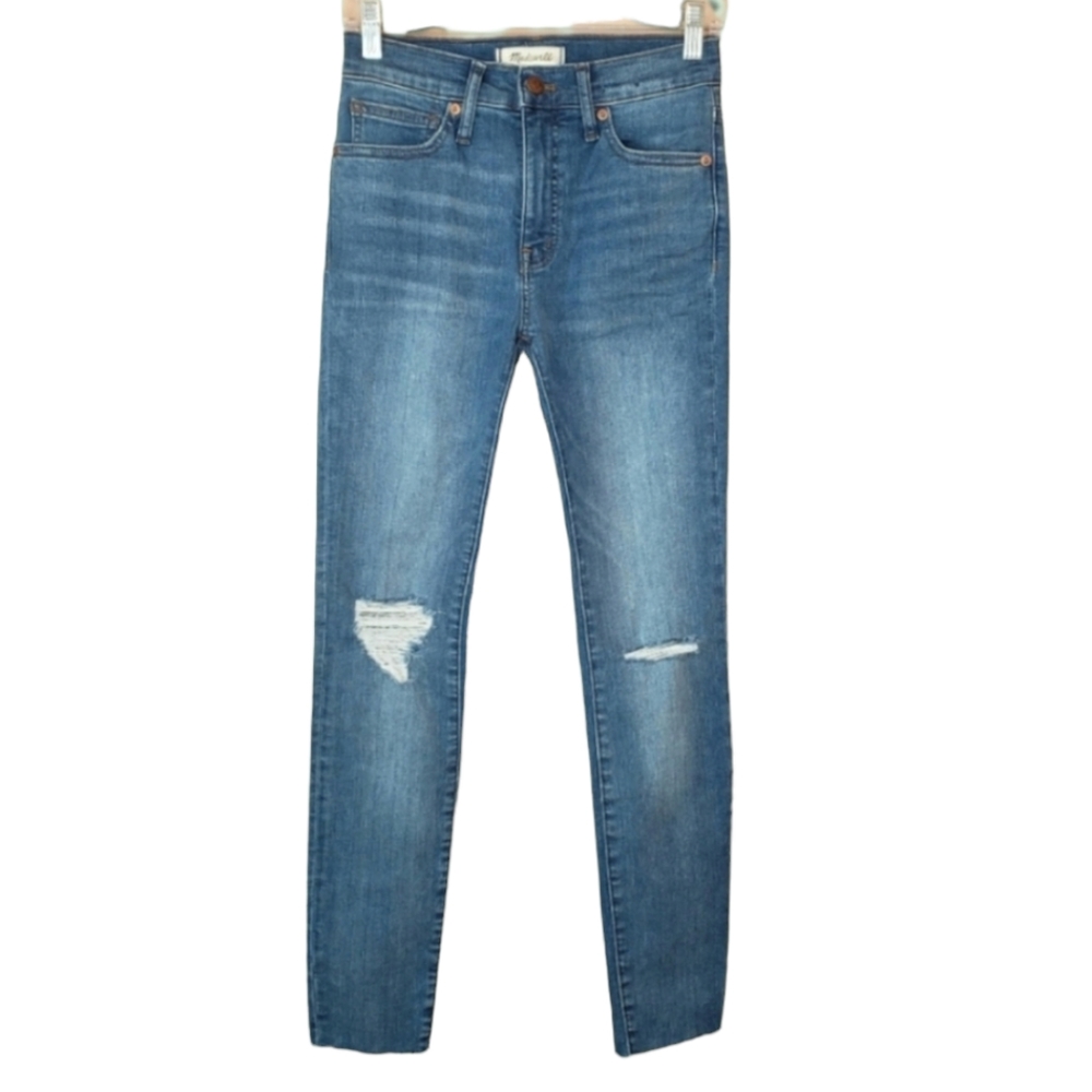 Madewell 9" Mid Rise Skinny Jeans Distressed NWT